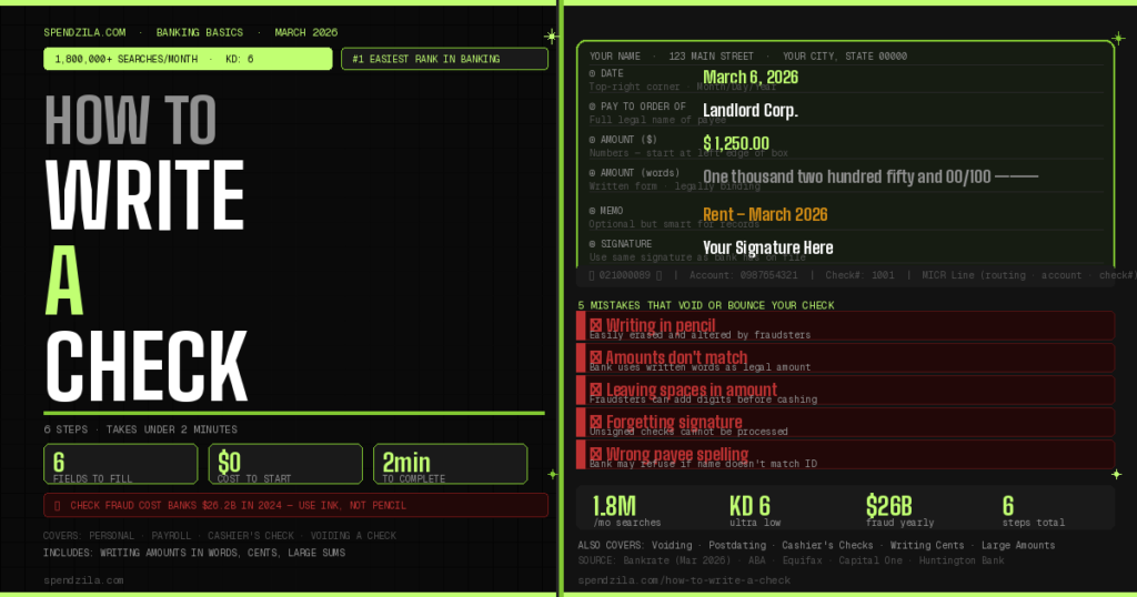 How to Write a Check in 2026: Step-by-Step Guide (With Examples)